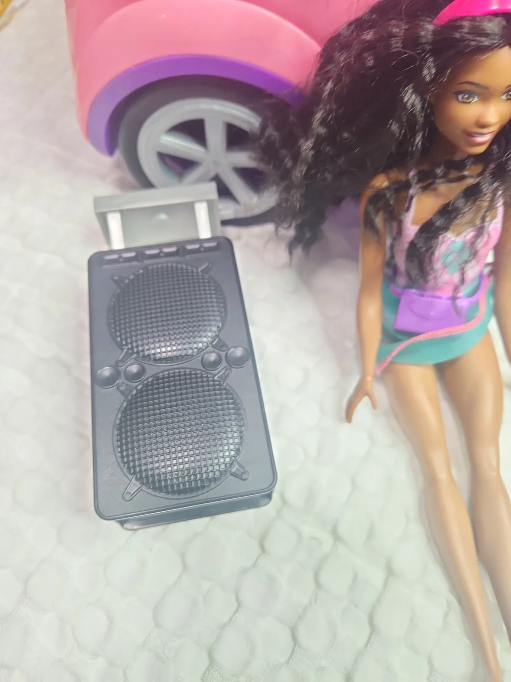 Barbie Pink and Purple Convertible Ride-On Car Set